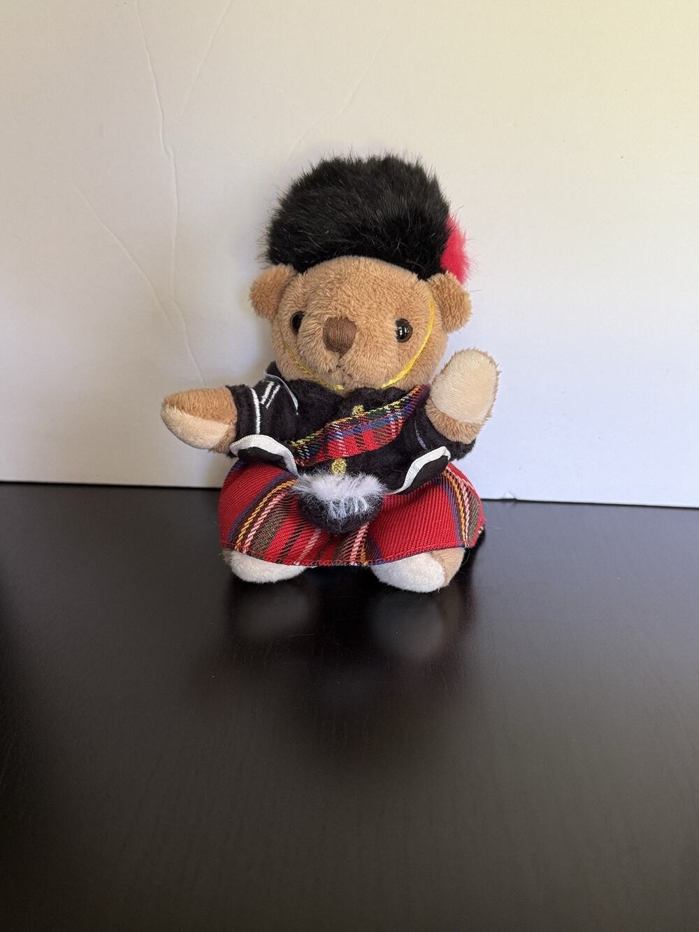 Royal Collection Trust Scottish Highland Guard Bear Plush Keychain Tartan Kilt